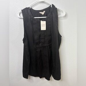 NWT-Lucky Brand Large Sleeveless Black Blouse